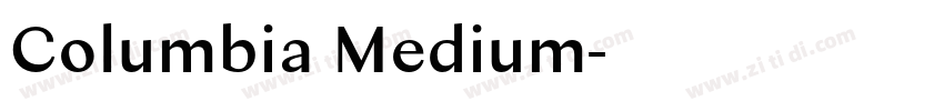 Columbia Medium字体转换
